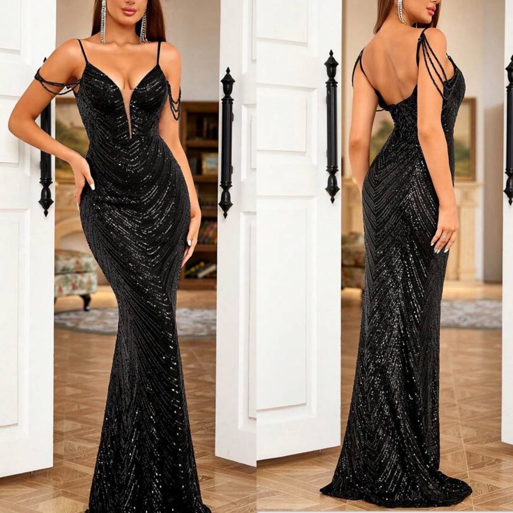 Luxe Sequin Party Formal Body-con Dress